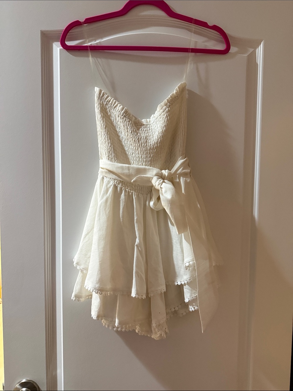 Style Rack Cream Tiered Sundress - Picture 2 of 2